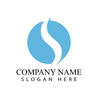 S harfi logo tasarım vektörü