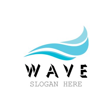 Su dalgası simgesi vektör çizim logosu
