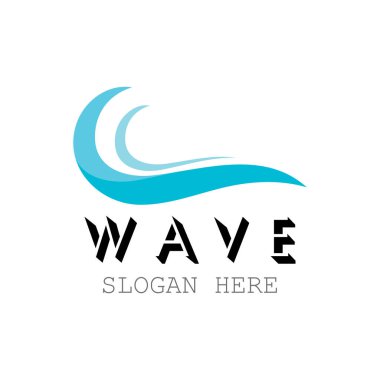 Su dalgası simgesi vektör çizim logosu