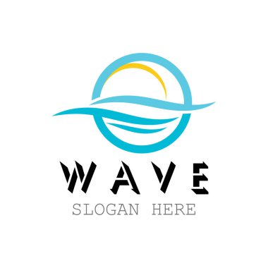 Su dalgası simgesi vektör çizim logosu