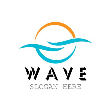 Su dalgası simgesi vektör çizim logosu