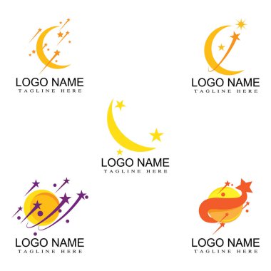 Yıldız simgesi şablon vektör illüstrasyon tasarımı