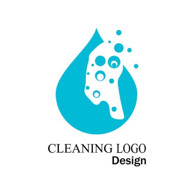 Temiz servis logo vektör şablonu temizleniyor