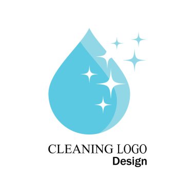 Temiz servis logo vektör şablonu temizleniyor