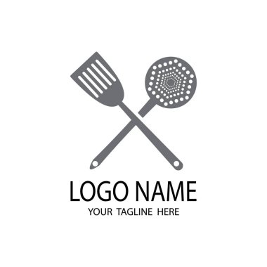 Mutfak simgesi pişirme araçları vektör düz tasarım