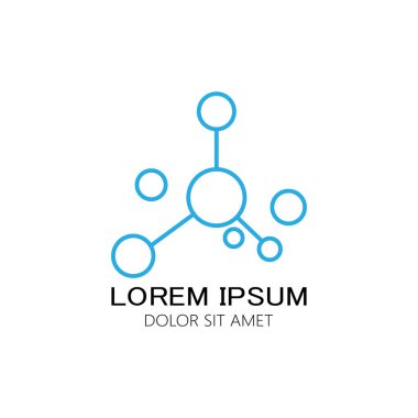 Molekül sembolü logo şablonu vektör illüstrasyon tasarımı 