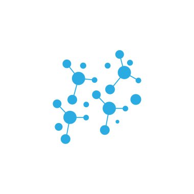 Molekül sembolü logo şablonu vektör illüstrasyon tasarımı 