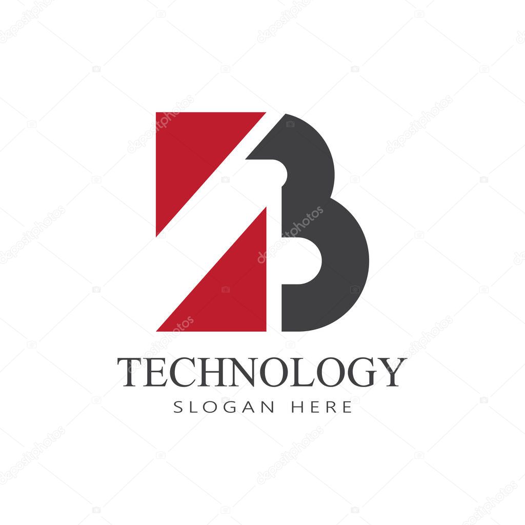 B Letter logo template vector illustration