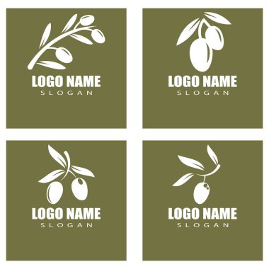 zeytin ikonu vektör çizim şablonu