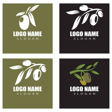 zeytin ikonu vektör çizim şablonu