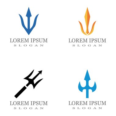 Trident Logo Şablonu vektör çizimi tasarımı