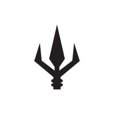 Klasik Rustik Hippi Ok Başlı Mızrak Avlama Logosu Tasarımı