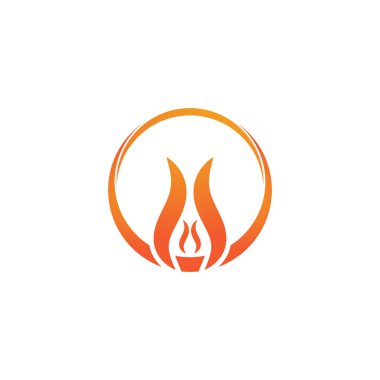 Torch Logo Şablonu vektör çizimi tasarımı