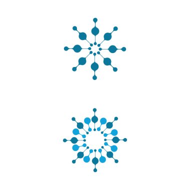 Molekül sembolü logo şablonu vektör illüstrasyon tasarımı 