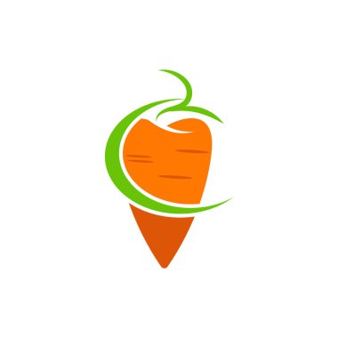 Havuç Vektörü simgesi tasarım örnekleme şablonu