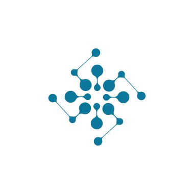 Molekül sembolü logo şablonu vektör illüstrasyon tasarımı 