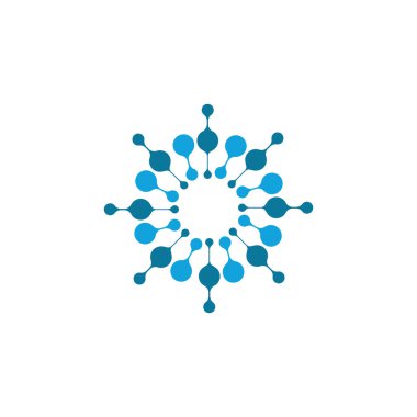 Molekül sembolü logo şablonu vektör illüstrasyon tasarımı 