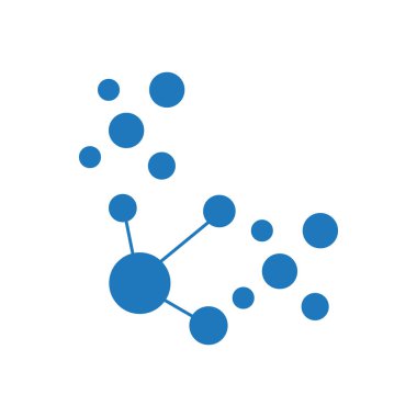 Molekül sembolü logo şablonu vektör illüstrasyon tasarımı 