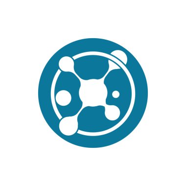 Molekül sembolü logo şablonu vektör illüstrasyon tasarımı 