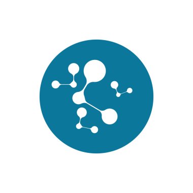 Molekül sembolü logo şablonu vektör illüstrasyon tasarımı 