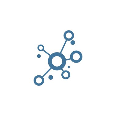 Molekül sembolü logo şablonu vektör illüstrasyon tasarımı 