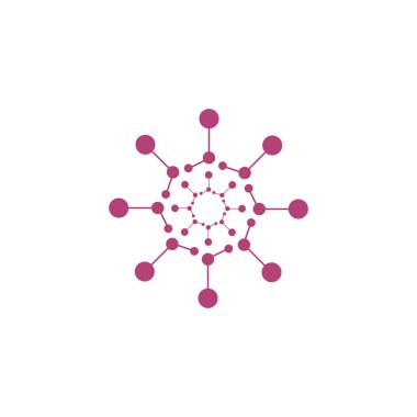 Molekül sembolü logo şablonu vektör illüstrasyon tasarımı 