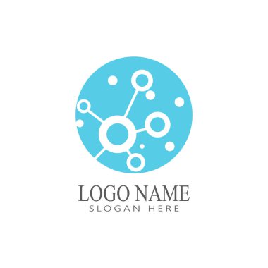 Molekül sembolü logo şablonu vektör illüstrasyon tasarımı 