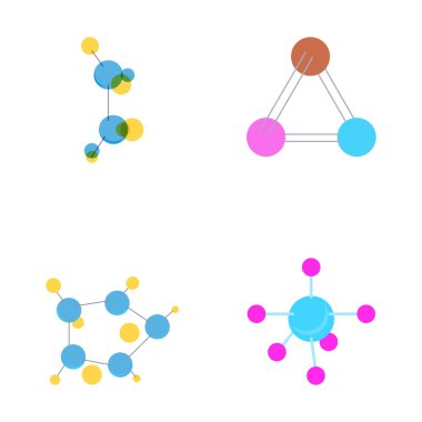 Molekül sembolü logo şablonu vektör illüstrasyon tasarımı 