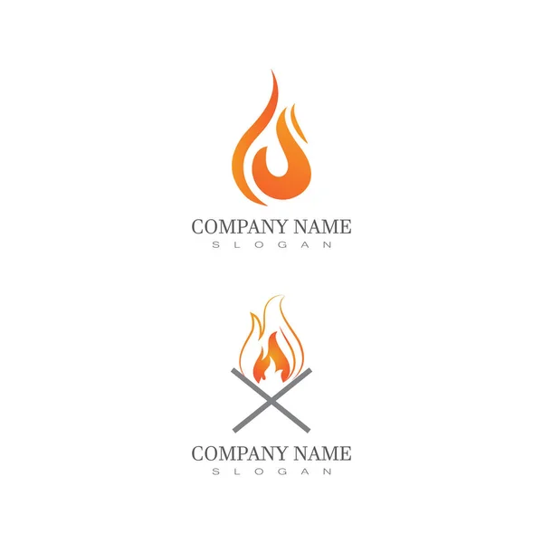 Fire Logo Modern Simple Gradient Flame Logo Clean Simple — Stock Vector