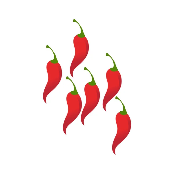 Red Hot Natural Chili Icon Template Vector Ilustração — Vetor de Stock