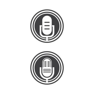Eğlence Komedyeni veya Sing Logo tasarımı için Podcast Radyo Yayını için Mikrofon Mic Simgesi