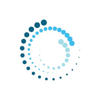 Yarım ton daire vektör illüstrasyon tasarımını noktalar