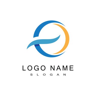 Su dalgası simgesi vektör çizim logosu