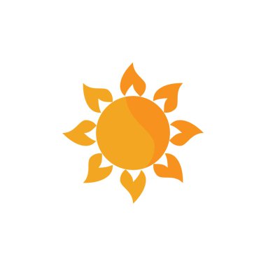 Yaz sahil adası, kuşlu deniz okyanusu ve yaz güneşinin logosu ilham kaynağı.