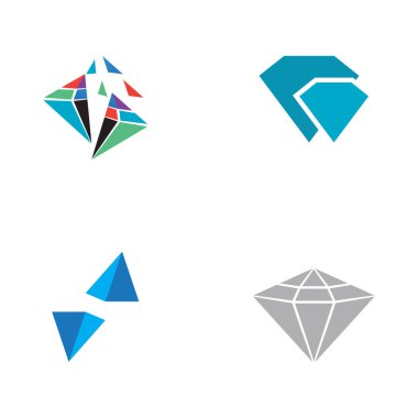 Diamond Logo Şablonu vektör çizimi tasarımı