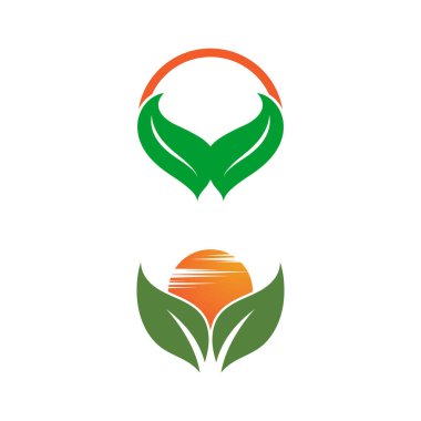 Yaprak Simgesi Vektör İllüstrasyon Tasarım Logosu şablonu
