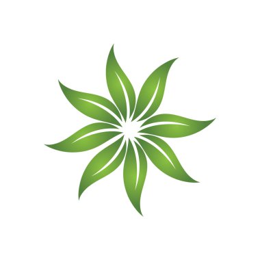 Yaprak Simgesi Vektör İllüstrasyon Tasarım Logosu şablonu