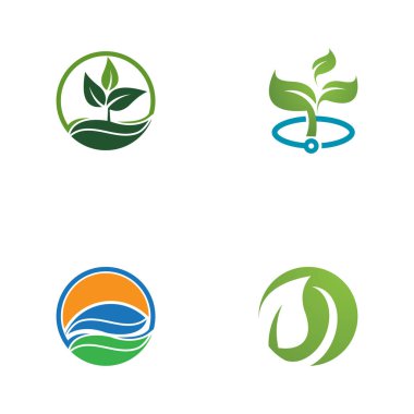 Yaprak Simgesi Vektör İllüstrasyon Tasarım Logosu şablonu