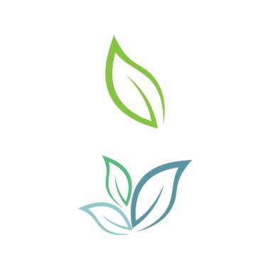 Yaprak Simgesi Vektör İllüstrasyon Tasarım Logosu şablonu