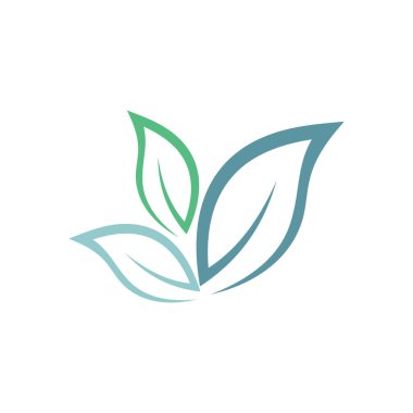 Yaprak Simgesi Vektör İllüstrasyon Tasarım Logosu şablonu