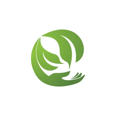 Yaprak Simgesi Vektör İllüstrasyon Tasarım Logosu şablonu