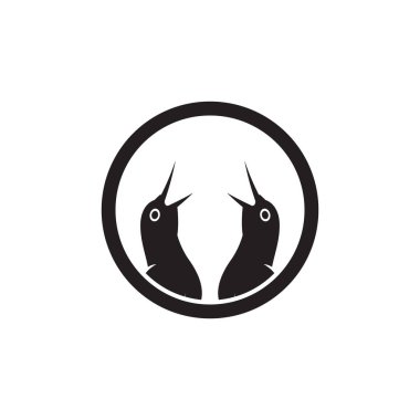 Kuş Logo şablonu tasarım vektör, amblem, tasarım konsepti, yaratıcı sembolü, simgesi