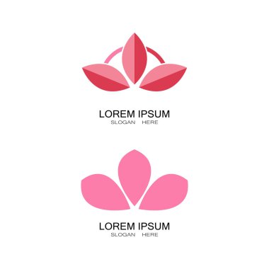 Güzellik Vektörü Nilüfer çiçekleri logo şablonu tasarımı simgesi
