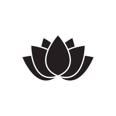 Güzellik Vektörü Nilüfer çiçekleri logo şablonu tasarımı simgesi