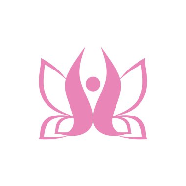 Güzellik Vektörü Nilüfer çiçekleri logo şablonu tasarımı simgesi