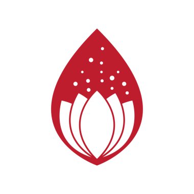 Güzellik Vektörü Nilüfer çiçekleri logo şablonu tasarımı simgesi