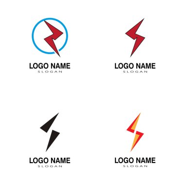 Şimşek Yıldırımı Şablon vektör çizimi