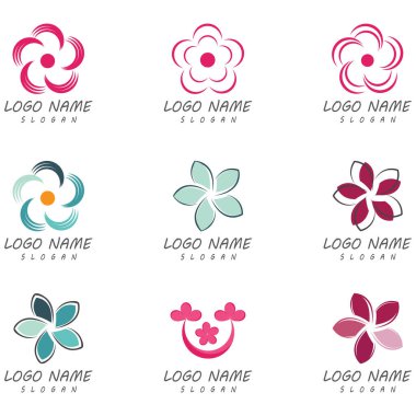 Güzellik Plumeria Simgesi Çiçek Tasarımı Çizim Şablonu