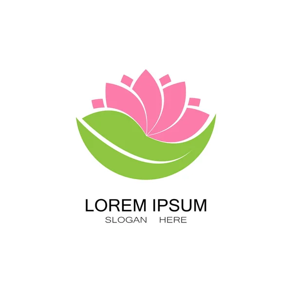 Lotus Vectoriel Beauté Logo Conception Fleurs Icône Modèle — Image vectorielle