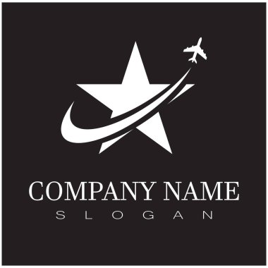 Uçak ikonu vektör illüstrasyon Logo Şablonu